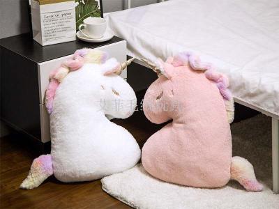 Creative pillow new unicorn doll sofa pillow office cushion pillow plush toy