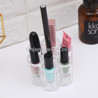 transparent eyebrow pencil box lipstick makeup supplies storage box pen barrel brush finishing table lovely plum blossom