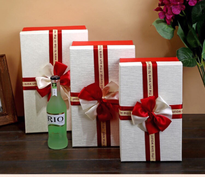 Large Red Gift Box Rectangular Portable Gift Box Tiandigai Packing Box Red Wine Gift Box Clothing Shoe Box