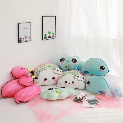 Ins soft pillow cute flamingo cloud dolphin doll pillow cushion plush toy