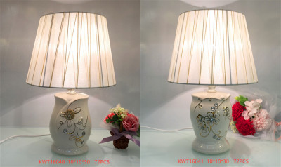 Table Lamp  New White Pottery Craft Ceramic Table Lamp Home Decorative Table Lamp Fashion Table Lamp