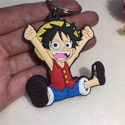 PVC customized express cartoon doll, key chain pendant customized soft plastic animation doll, key chain hanging ornaments