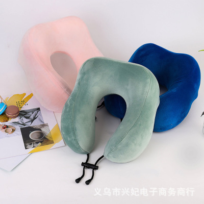 Xingfei Manufacturers Sell Pure Color Hump U-Shape Pillow Memory Foam U-Shaped Pillow U-Shape Pillow Cotton Core to Protect Cervical Spine Comfort