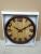 Japanese household silent wall clock living room bedroom simple modern decorative wall clock imitation wood quartz clock round