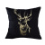 Light Luxury Nordic High Precision Netherlands Velvet Elk Embroidered Cushion American Cafe Western Restaurant Sofa Cushion Cover