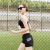 Summer new breathable vacation two side three white strip outdoor activities indoor exercise fashion sports yoga pants
