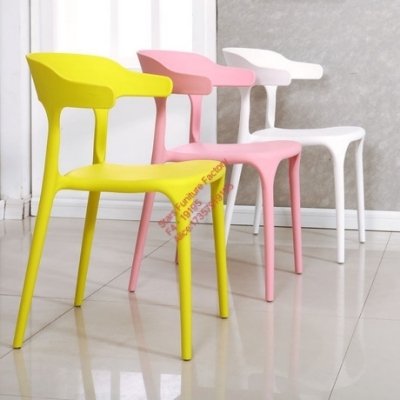 Nordic Plastic Adult Backrest Household Minimalist Modern Negotiation Training Chair Desk Chair Hollow Plastic Chair Mold