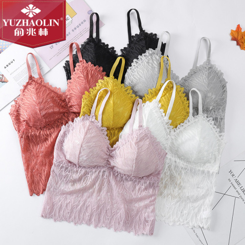 yu zhaolin lace tube top wrapped chest female summer anti-exposure bottoming inner wear beauty back sexy strap chest pad camisole