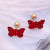 Stainless Steel Diamond Bow round Love Irregular Graphic Stud Earrings Female Temperament Personality Fashion Ear Rings