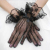 Large Mesh Sexy Lace Gloves Women's Thin Short Bridal Wedding Dress Elastic White Summer Driving Bow Dance UV-Proof