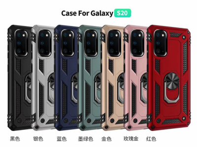 It is suitable for the new two-in-one product of samsung S20 anti-fall mobile phone shell, armor and vehicle-mounted ring support