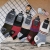 Spot Foreign Trade Socks Wholesale Letter Color Matching Striped Men's Boat Socks Foreign Trade Men's Boat Socks