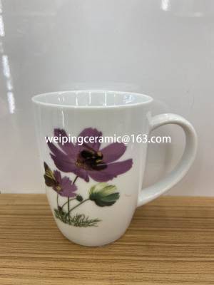 Ceramic Cup Factory Direct Sales New Bone China Milk Cup Coffee Cup Flowers and Plants Antique Cups Can Be Customized Logo