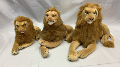 Simulation plush toy male lion doll set a creative gift for home