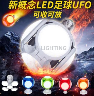 New concept LED folding football UFO bulb with 5 leaves 60W highlighted telescopic bulb bulb