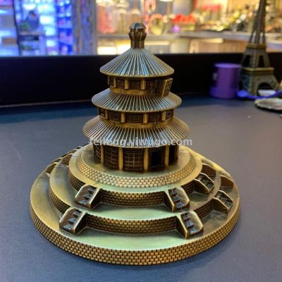 Beijing temple of heaven famous Chinese architectural arts and crafts gifts home decorative arts and crafts zinc alloy