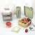 Office worker microwave oven heated lunch box primary school compartments sealed plastic bento box water cup set