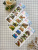 3D layers of stickers, cartoon stickers, paper fish, princess, dinosaur stickers