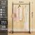 Clotheshorse floor folding indoor single rod type drying rack bedroom hanger a simple rack for cold clothes at home