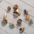Wholesale Amazon Natural Raw Stone Earrings Gold Stud Earrings Stone For Women 