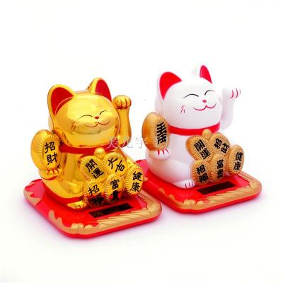 Small 2.5-inch solar energy swing hands to attract wealth Chinese more than fortune cat gift \\\"meilongyu boutique\\\" manufacturers direct sales