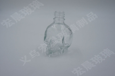 Manufacturers direct small capacity screw skull glass bottle skull glass bottle refined oil bottle