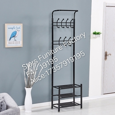 Simple Household Coat and Cap Hallway Coat and Cap Bedroom Economical Multi-Functional Clothes and Shoes Rack Combination Living Room Storage Rack