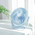 The new seven-inch striped USB fan can be charged 360 degrees rotating desktop fan gifts customized silent big wind