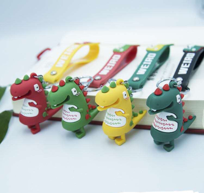 Korean version of ins web celebrity big dinosaur key chain new small gift fashion hang cute backpack hanging decoration manufacturers wholesale