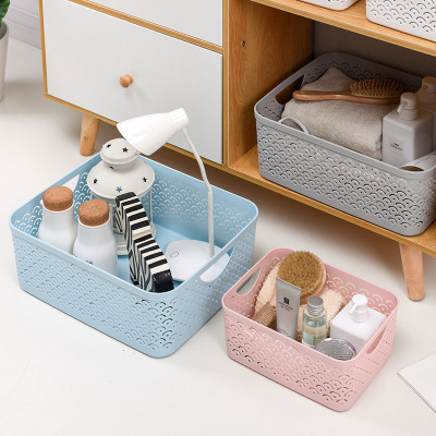 Portable storage basket fish scale pattern Japanese toilet bathroom toiletries are used to organize baskets