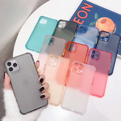 Anti-fall color button skin friendly case tpu: applicable to apple, samsung, huawei, xiaomi and other models