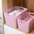 Japanese linen pattern storage basket plastic PP toys sundry arrangement basket school factory storage basket