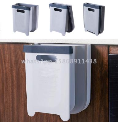 Slingifts Kitchen Hanging Trash Can Wall Mounted Folding Waste Bin Trash Can for Cabinet Door Collapsible Garbage Can
