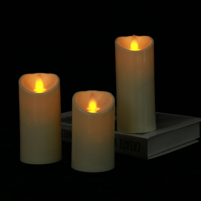 Foreign Trade Hot Selling Plastic LED Electronic Candle Creative Birthday Gift Wedding Home Decoration Candle Light Customization
