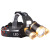 3-Head Lamp Aluminum Alloy Charging T6 Strong Light High-Power Telescopic Focusing Three-Head Aircraft Night Fishing Lamp Exclusive for Cross-Border