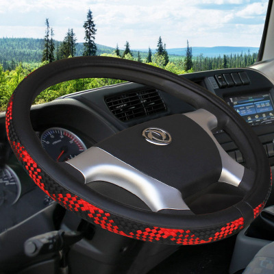 Large Truck Truck Bus Engineering Car Handle Set Color Woven Ice Silk Steering Wheel Cover