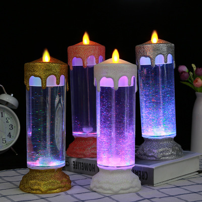 New LED Water Lamp Swing Head Electronic Candle Romantic Wedding Decoration Home Birthday Candle Factory Wholesale