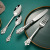 Boutique 304 Stainless Steel Knife, Fork and Spoon European Retro Embossed Palace Western Food/Steak Knife, Fork and Spoon Hotel Tableware Set
