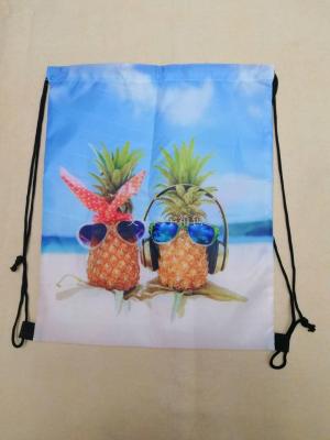 2020 New Lovely Pineapple Cartoon Many Optional European and American Style Printing Shopping Bundle Pocket Factory Direct Sale