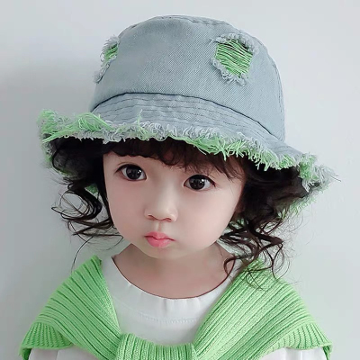 Baby Hat Spring Denim children's Sun Hat boys Sun Block fashion little girl Fisherman hat