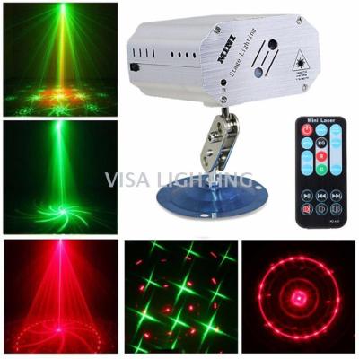 Stage lighting remote control double hole mini laser light KTV bar DJ booth light dynamic pattern laser laser light