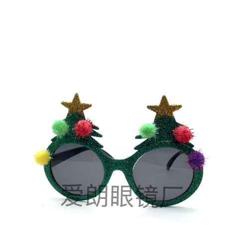 Christmas Glitter Powder Christmas Tree Modeling Festival Party Masquerade Party Creative Decorations Glasses