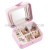 Portable jewelry box european-style princess Korean mini jewelry bag simple and compact travel earrings earrings box