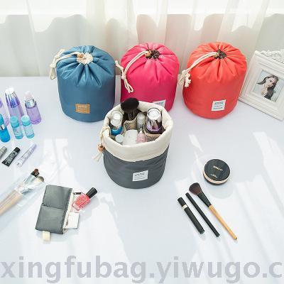 Korea travel large capacity cosmetic bag travel set wash gargle bag door waterproof storage bag cylinder wash gargle bag