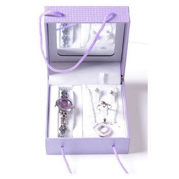 Fashion Earring Ring Necklace Set Bridesmaid Jewelry Women Gift Sets Box With Watches