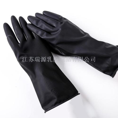 Natural Latex Rubber Gloves Household Waterproof Light Gloves acid and Alkali Resistant Industrial Car Washing Gloves 80G