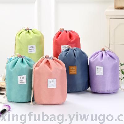 Korea travel large capacity cosmetic bag travel set wash gargle bag door waterproof storage bag cylinder wash gargle bag