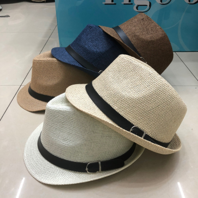 Belt jazz hat top hat straw hat
