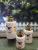 Manufacturer sells 3-piece set of ceramic vases set pieces home decoration candy jar storage jar chocolate jar