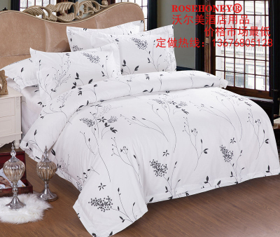 Cotton printed hotel bedding